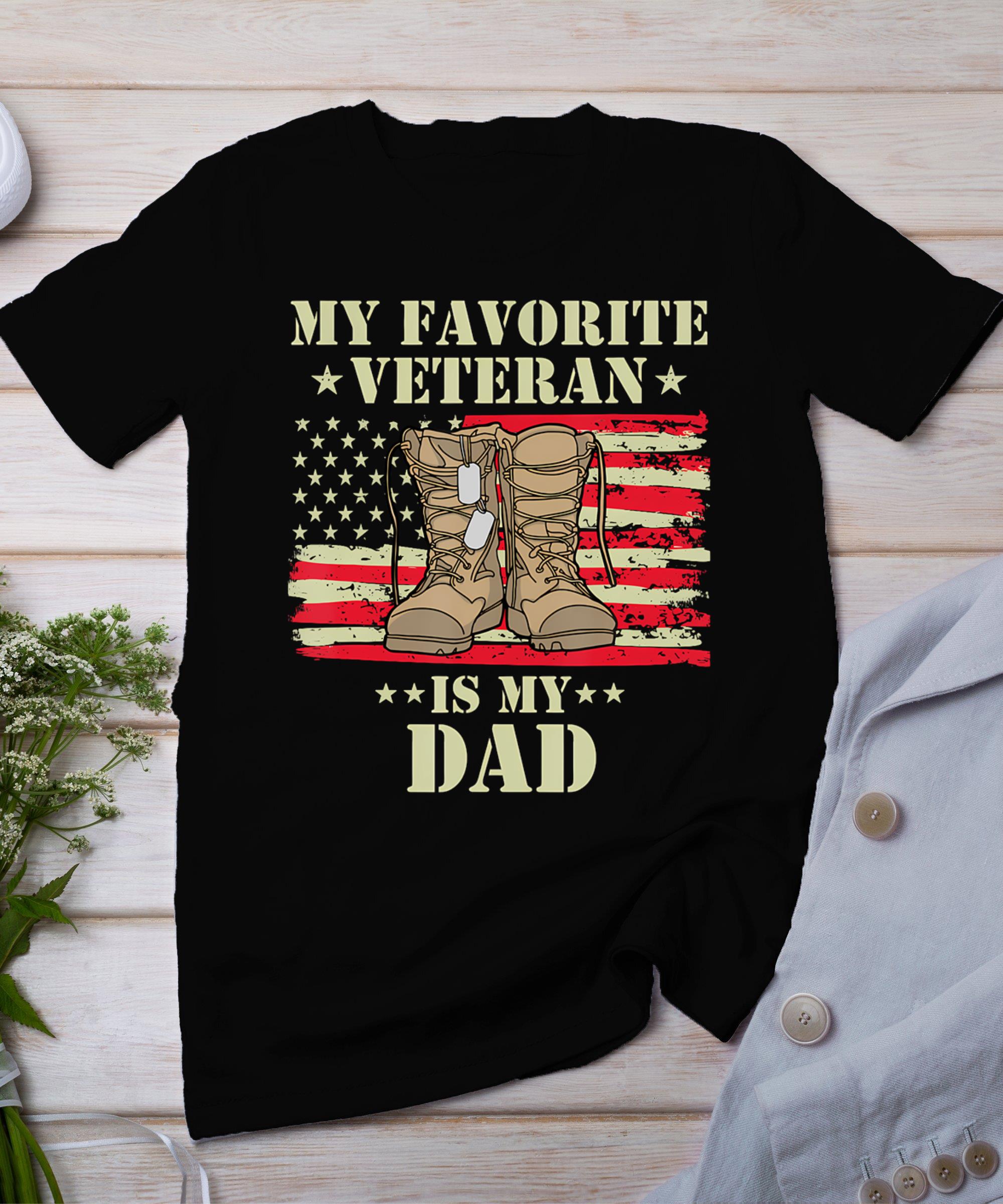 Father Veterans Day My Favorite Veteran Is My Dad Proud Kids T-Shirt