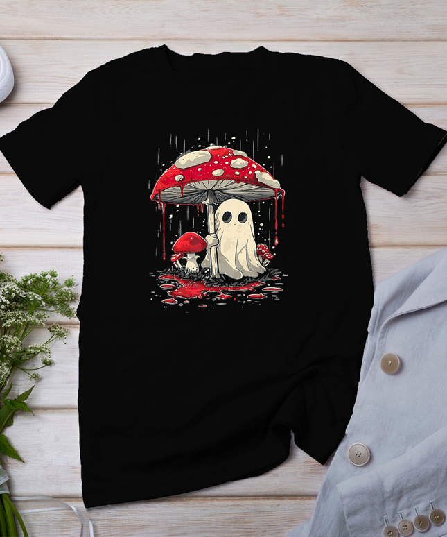 Cottagecore Halloween Shirt Ghost Mushroom Spooky T-Shirt