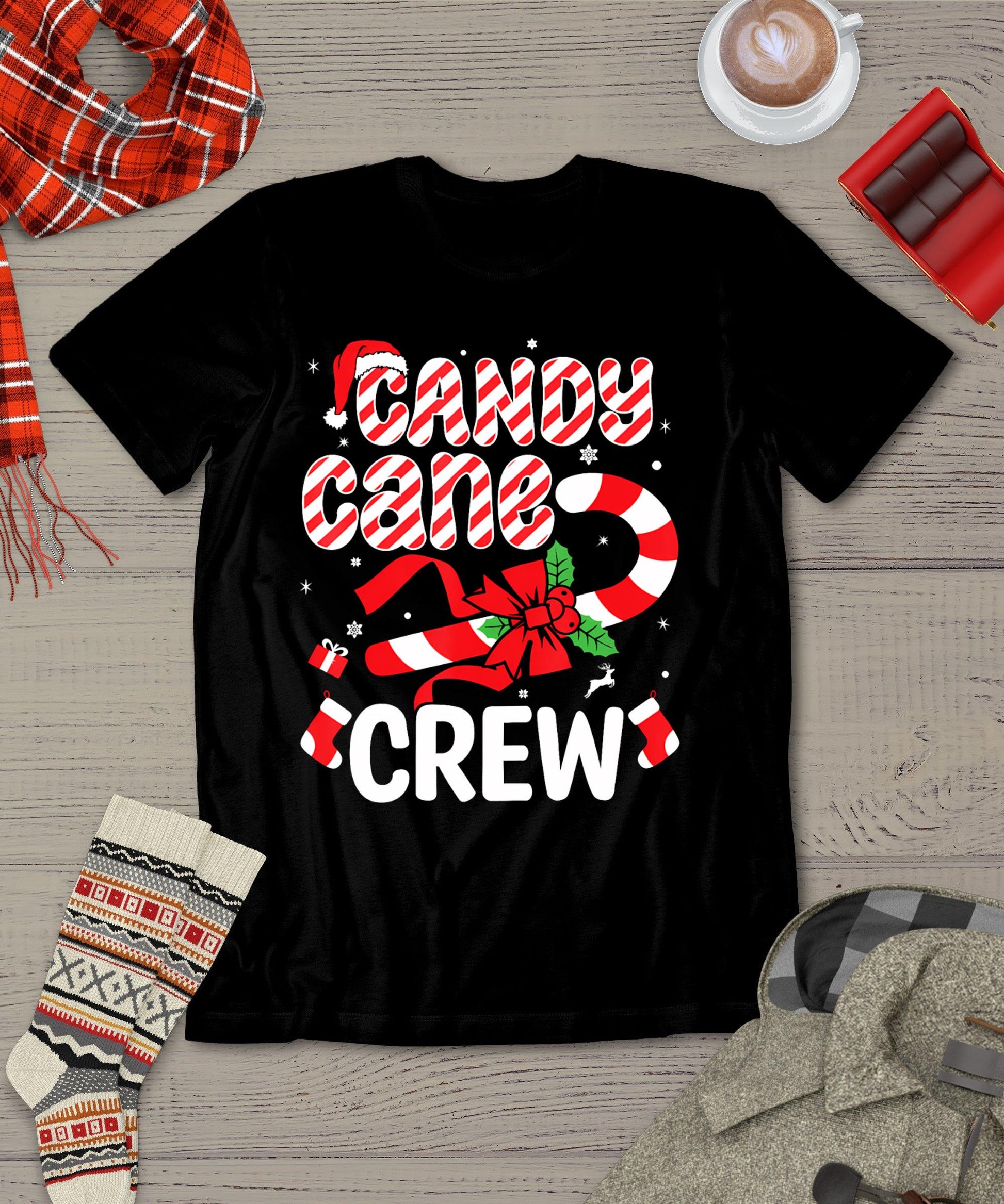 Candy Cane Crew - Funny Christmas Holiday Men Women T-Shirt