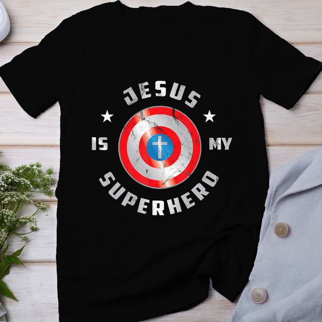 Jesus Is My Superhero Fun Christian Religious T-Shirt