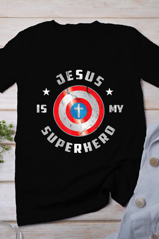 Jesus Is My Superhero Fun Christian Religious T-Shirt