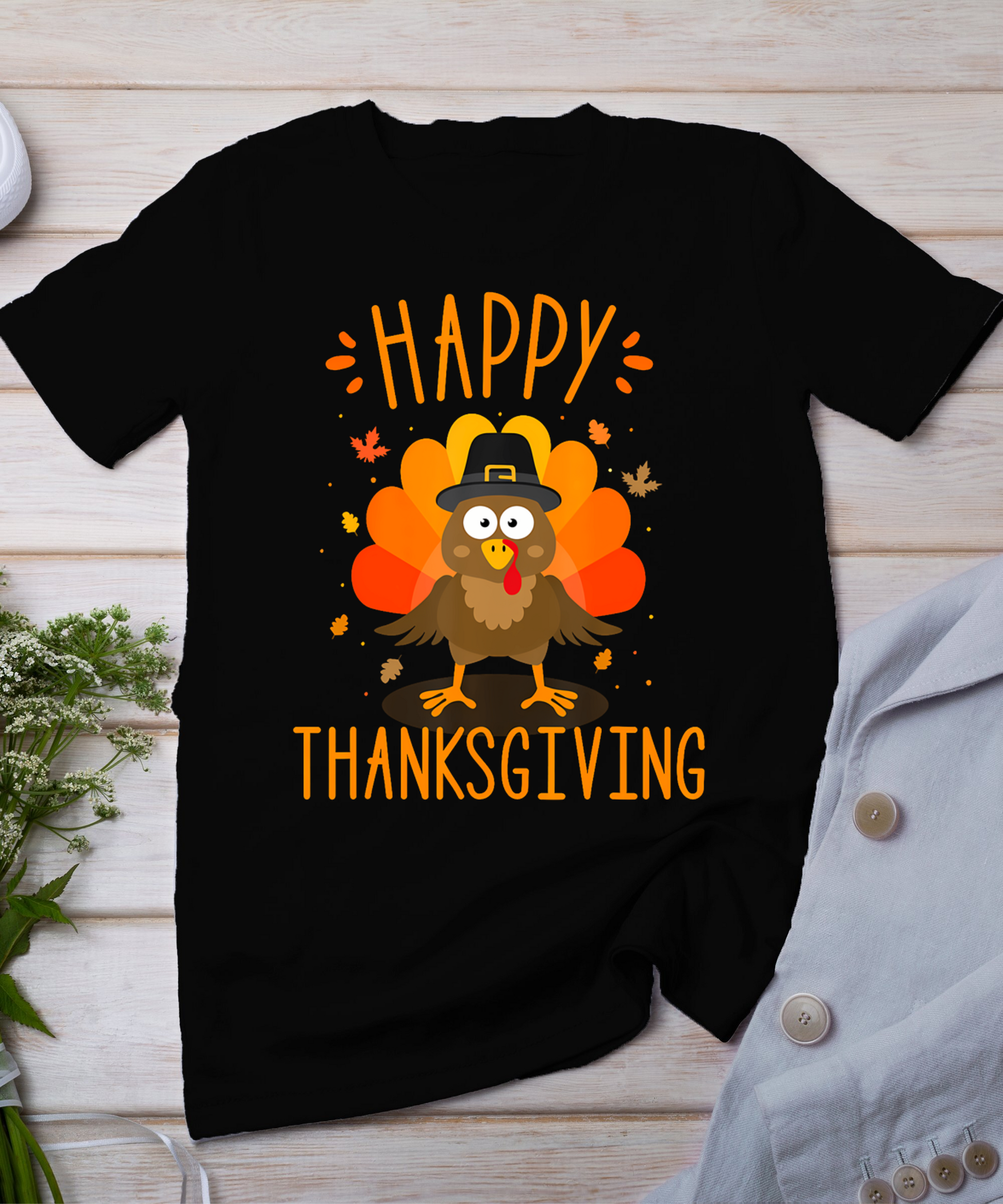 Happy Thanksgiving For Turkey Day Family Dinner T-Shirt