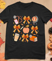 Retro Coquette Bow Teacher Fall Autumn Thanksgiving T-Shirt