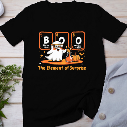 Chemistry Boo The Element Of Surprise Cute Chemist Halloween T-Shirt