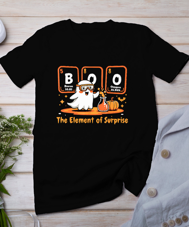 Chemistry Boo The Element Of Surprise Cute Chemist Halloween T-Shirt