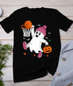 Funny Halloween Ghost Dunking Basketball Costume Boys Kids T-Shirt