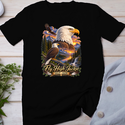 Fly High Jackie, Jackie and Shadow Bald Eagle T-Shirt