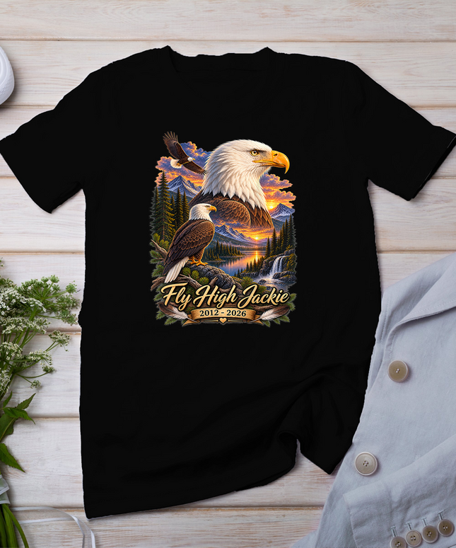 Fly High Jackie, Jackie and Shadow Bald Eagle T-Shirt