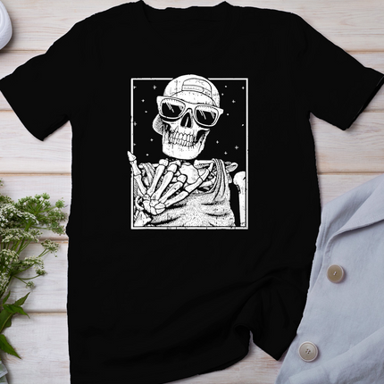 Skeleton Rock Hand Halloween Costume Cool Rock Music Rocker T-Shirt