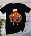 Nurse Turkey Thanksgiving Scrub Top For Nurses Fall Women T-Shirt