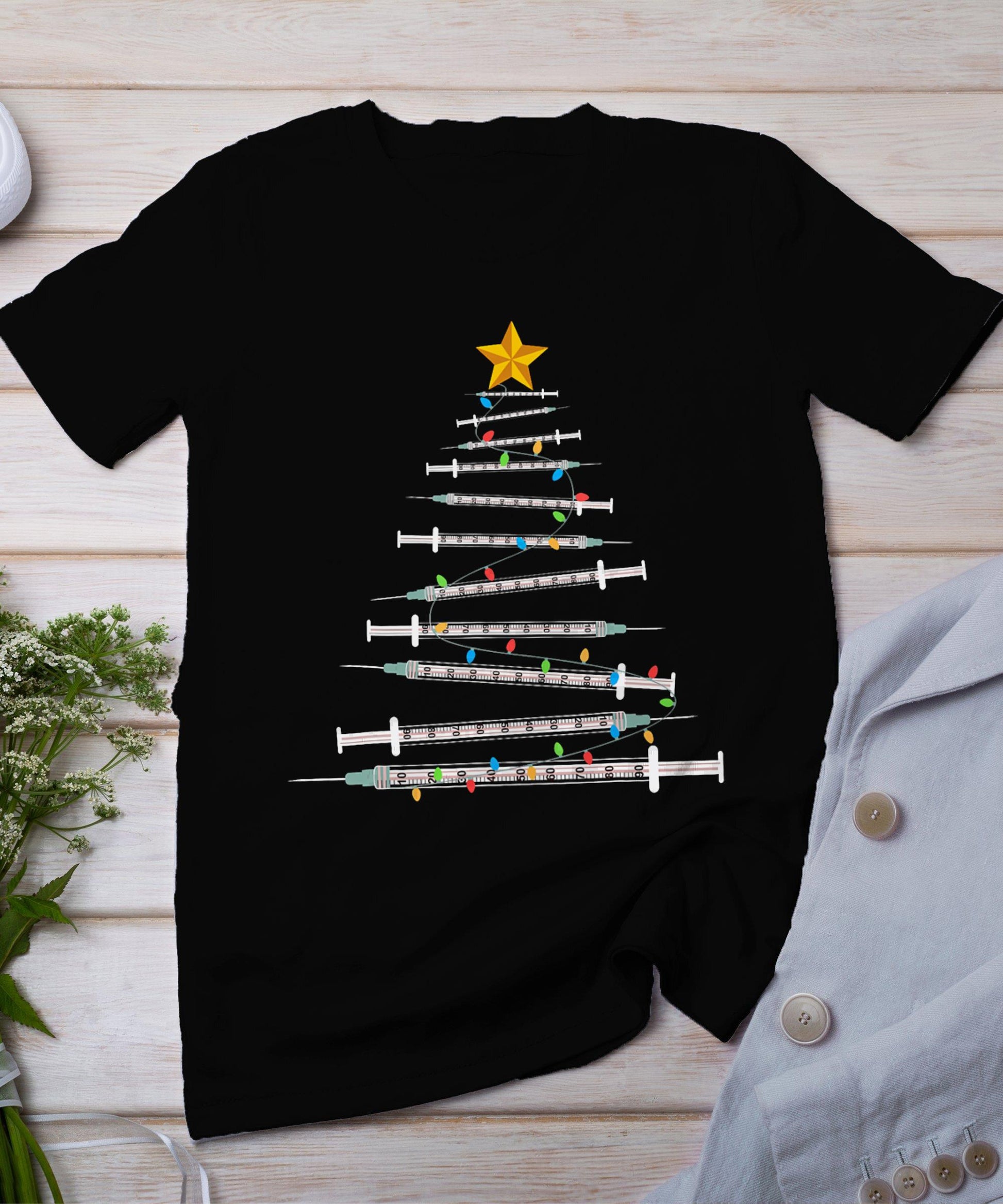 Botox Dealer Christmas Tree Aesthetic Nurse Injector Botox T-Shirt