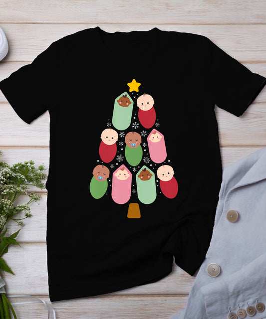 Nicu Nurse Christmas Tree Neonatal Icu Nurse Xmas Party T-Shirt