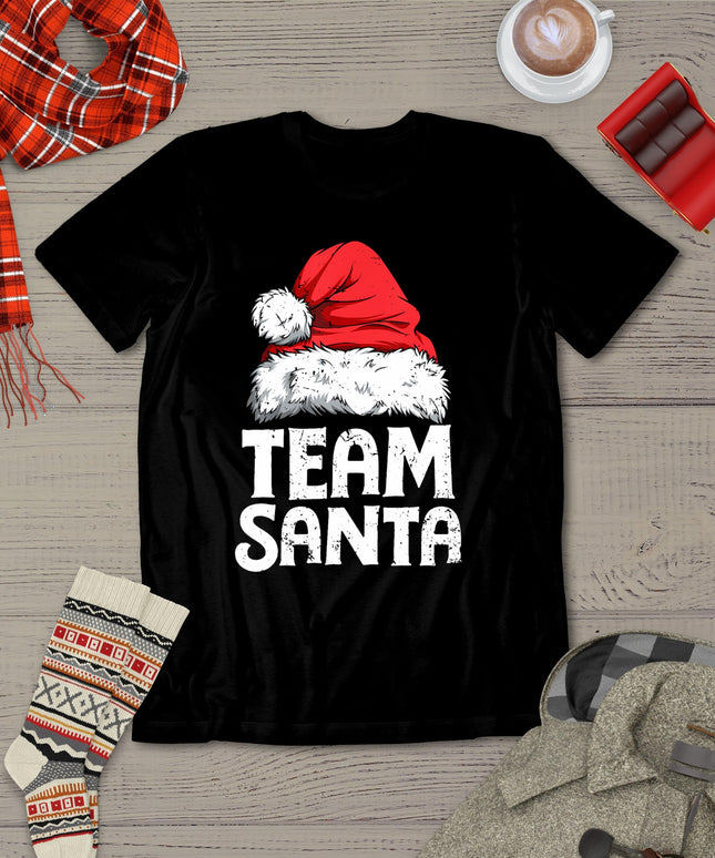 Team Santa Christmas Squad Family Matching Pajamas Boys Men T-Shirt