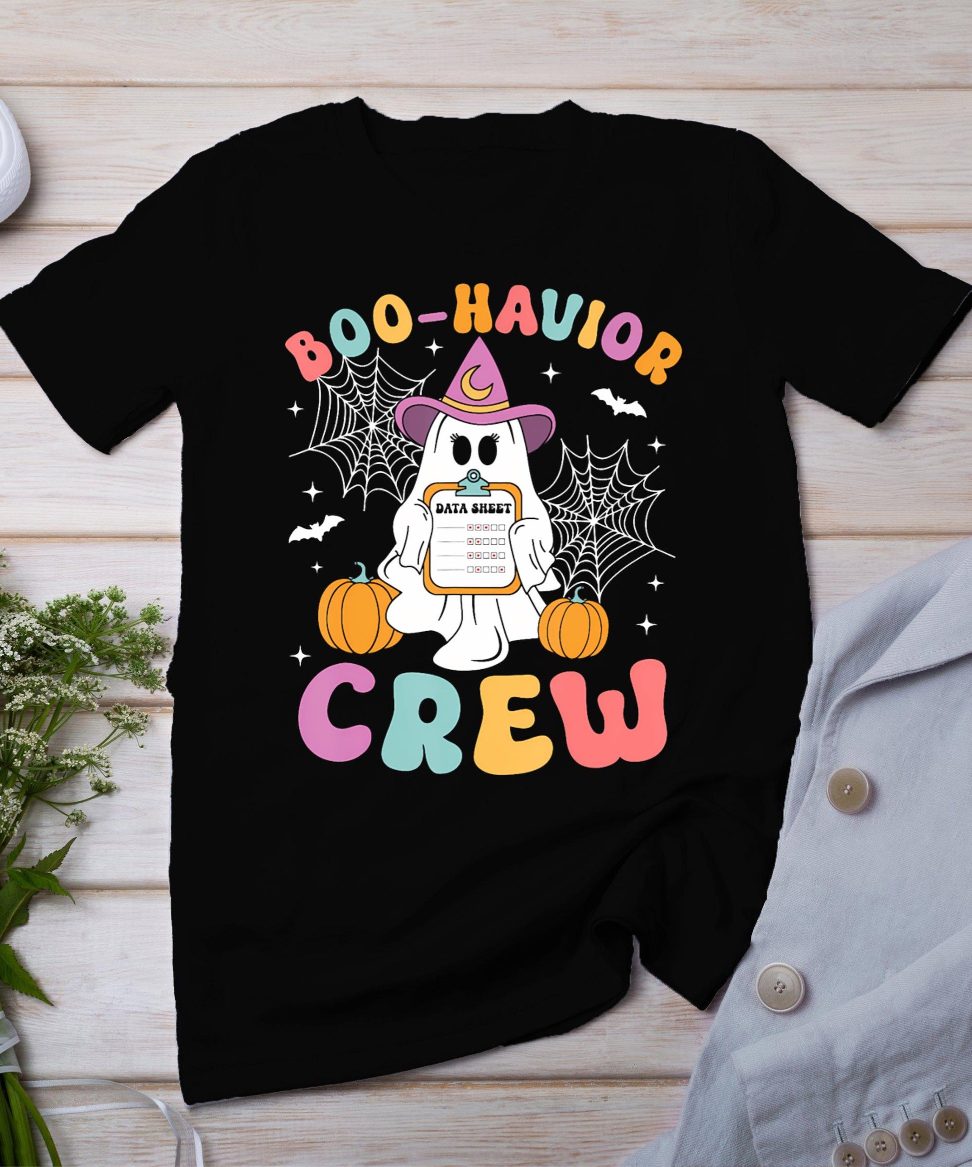 Retro Boo-Havior Crew Behavior Analyst Halloween Aba Rbt T-Shirt