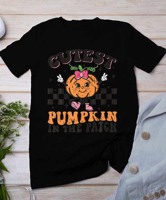 Cutest Pumpkin In The Patch Funny Halloween Thanksgiving T-Shirt