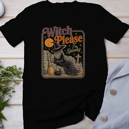 Halloween Witch Please I'm Spooky Vintage Halloween T-Shirt
