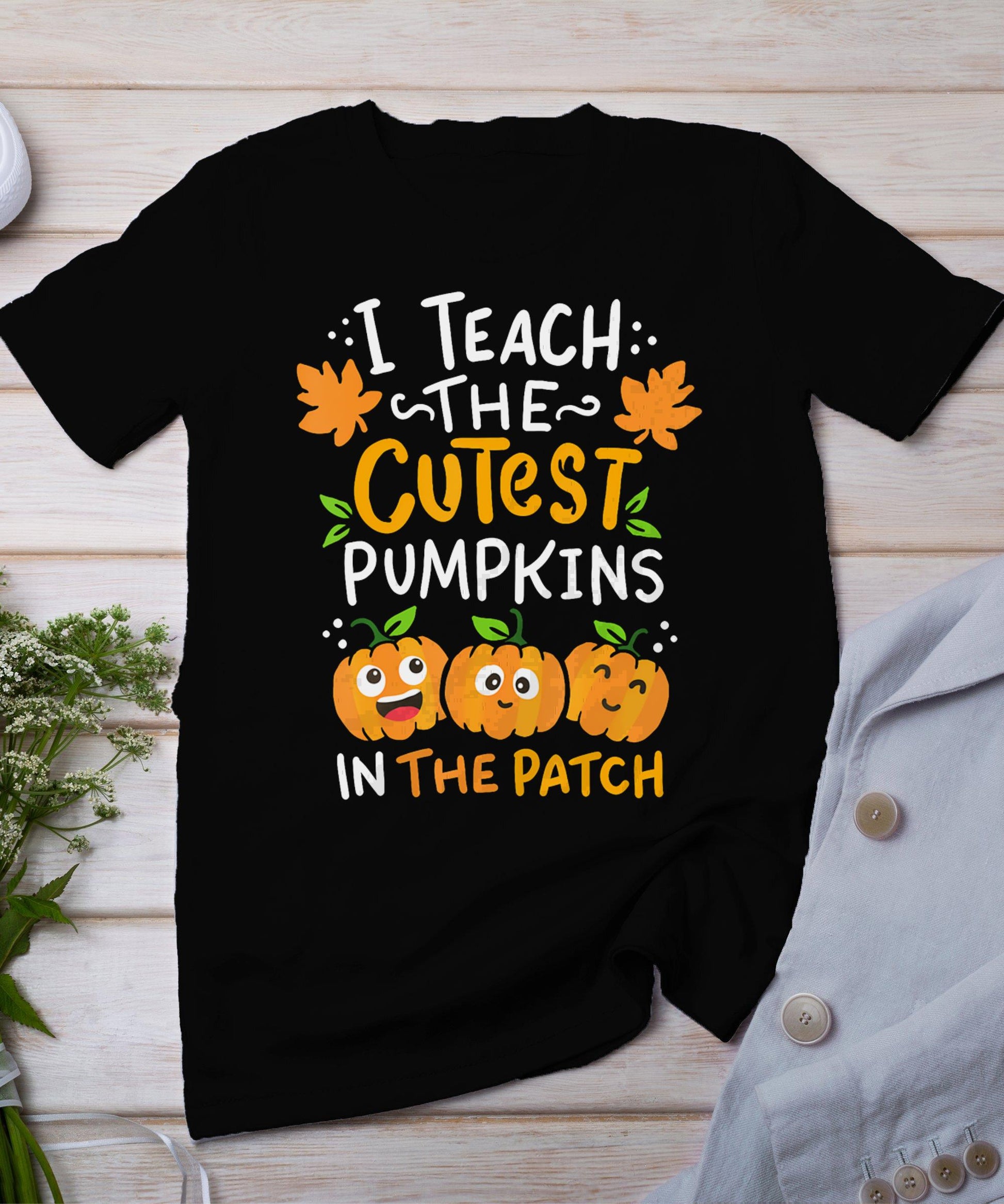 Teacher Halloween Pre-K Teacher Kindergarten Cutest Pumpkins T-Shirt