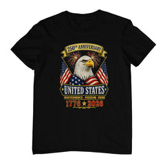 USA Independence 250th Anniversary 1776 2026 Patriotic Eagle T-Shirt