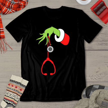 Nurse Christmas Stethoscope Nurses Xmas Pajamas Pjs Women T-Shirt