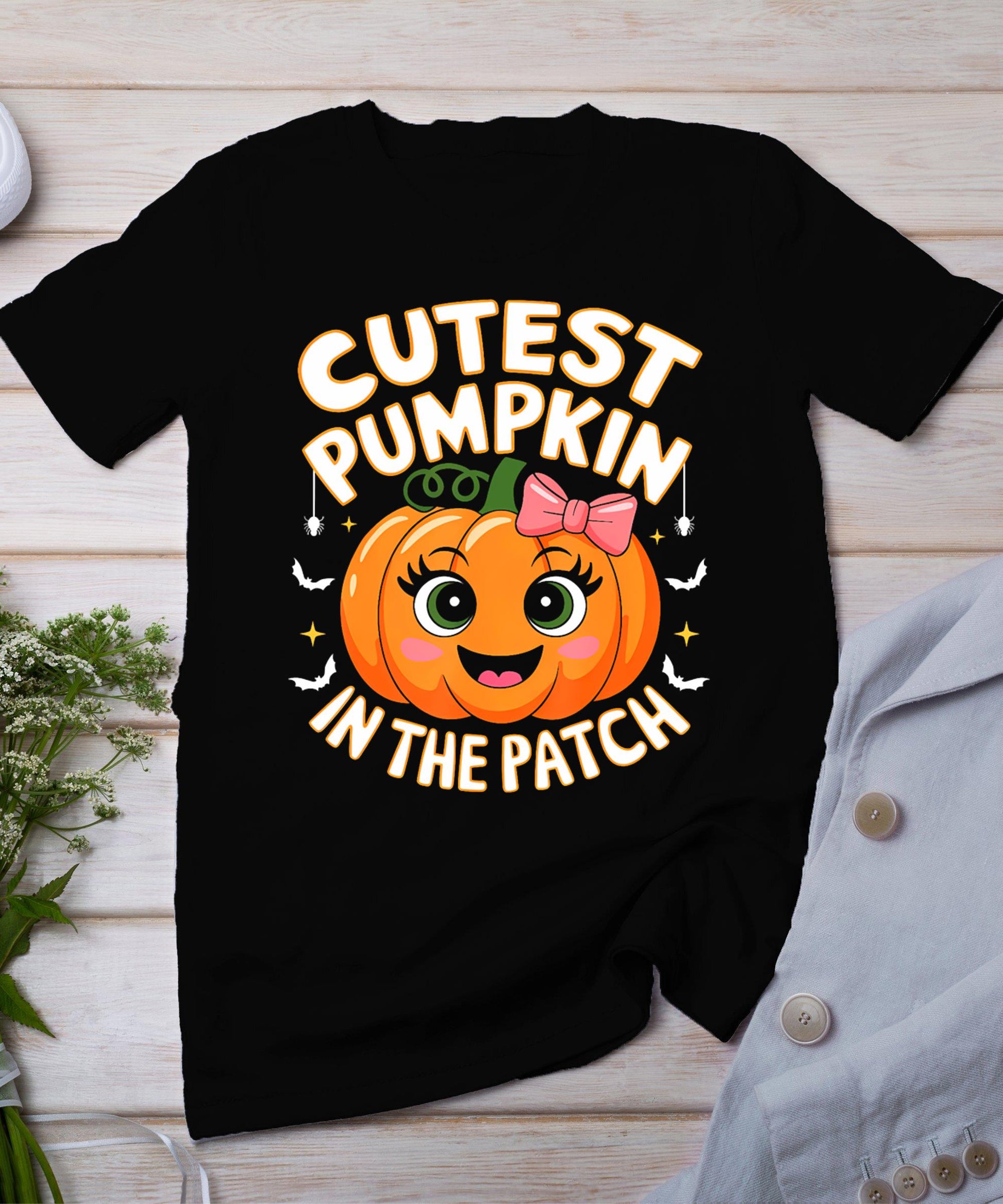 Halloween Shirts For Girls Kids Cutest Pumpkin In The Patch T-Shirt