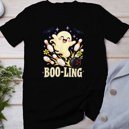 Boo-Ling Cute Ghost Bowler Halloween Bowling Humor T-Shirt