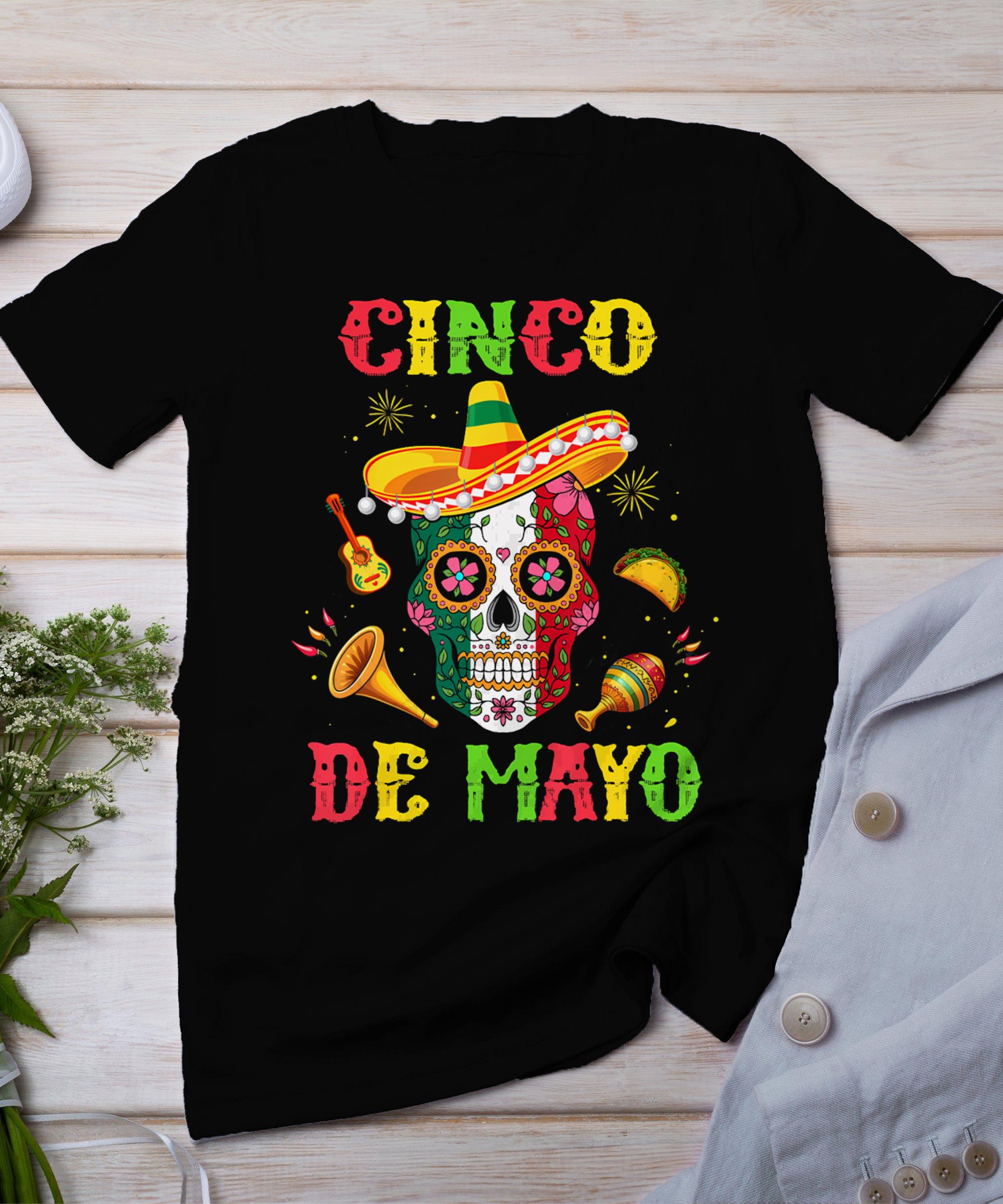 Cinco De Mayo Mexican Sugar Skull Fiesta Squad 5 De Mayo T-Shirt