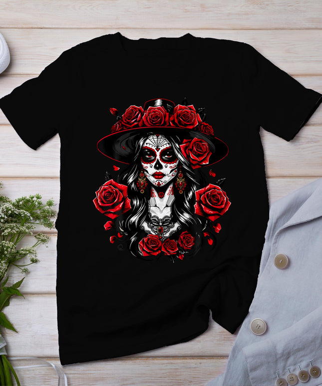 La Catrina Women Dia De Los Muertos Latina Cinco De Mayo T-Shirt