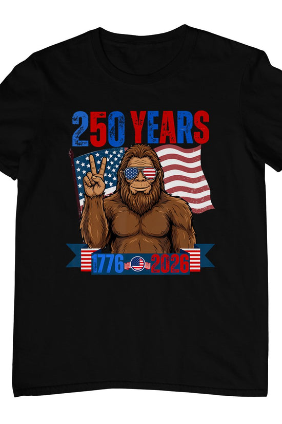 250 Anniversary Usa Patriotic Bigfoot 250th 4th Of July T-Shirt