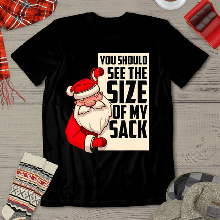 You Should See The Size Of My Sack Funny Santa Christmas T-Shirt