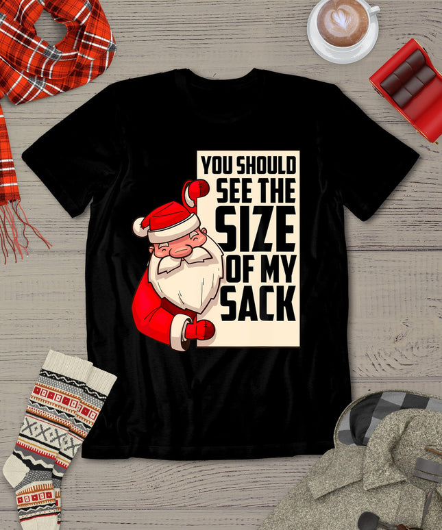 You Should See The Size Of My Sack Funny Santa Christmas T-Shirt