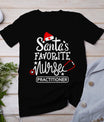 Santa's Favorite Nurse Practitioner Christmas Np Rn Nursing T-Shirt