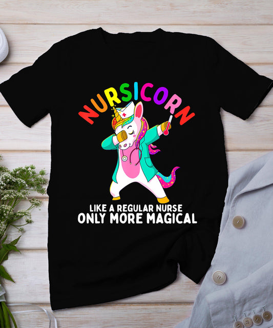 Unicorn Nurse Funny Nursicorn Rainbow Nursing Rn Gift Women T-Shirt