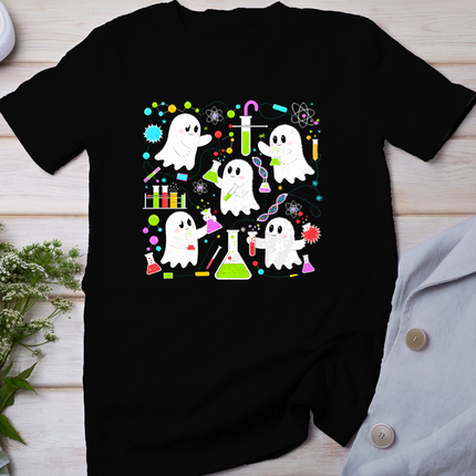 Ghost Science Teacher Chemistry Laboratory Halloween T-Shirt