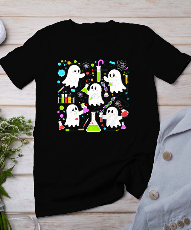 Ghost Science Teacher Chemistry Laboratory Halloween T-Shirt