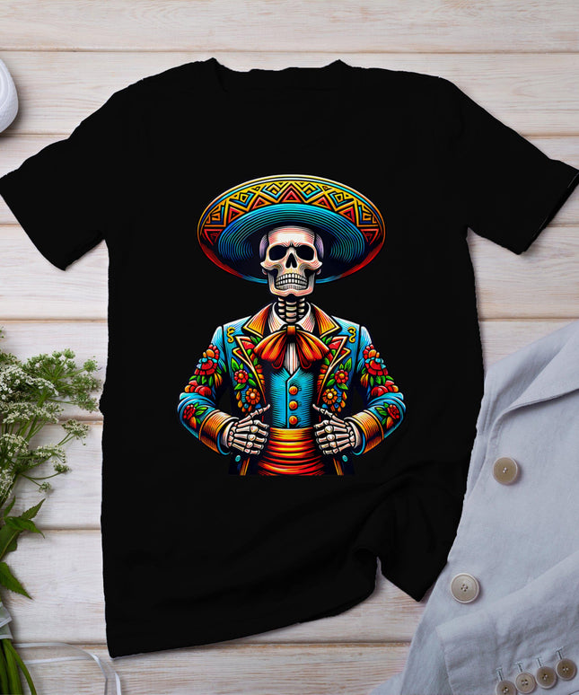 Mexican Sugar Skull Sombrero Cinco De Mayo Men Women T-Shirt