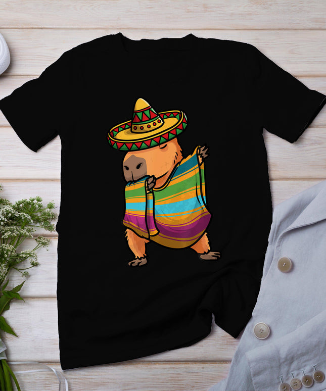 Capybara Cinco De Mayo Rodent Dab Mexican Kids Men Women T-Shirt