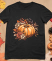 Fall Shirt Women Vintage Pumpkin Autumn Graphic Thanksgiving T-Shirt