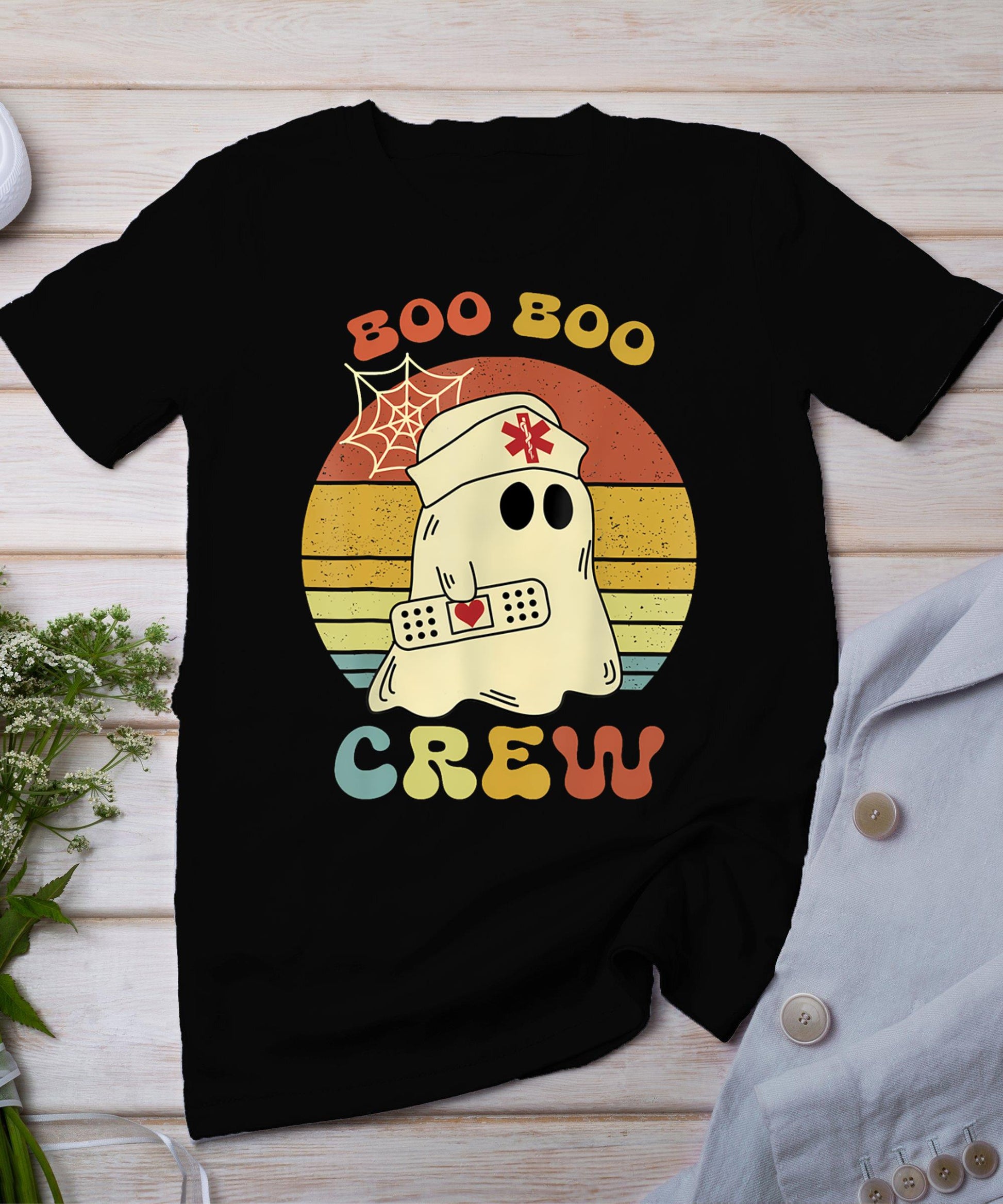 Boo Boo Crew Halloween Ghost Nurse T-Shirt