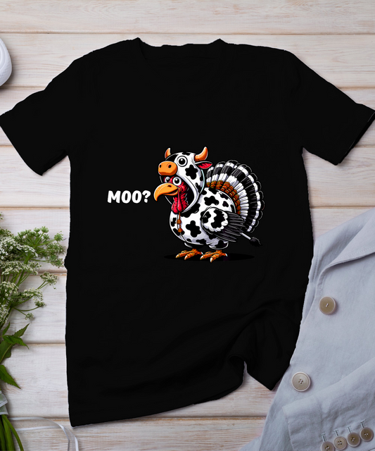 Turkey Moo Funny Thanksgiving T-Shirt