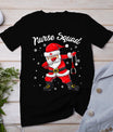 Christmas Scrub Tops Women Dabbing Santa Scrubs Nurse Squad T-Shirt