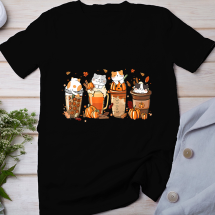 Pumpkin Spice Latte Costume For Cats Lover Cute Autumn Fall T-Shirt