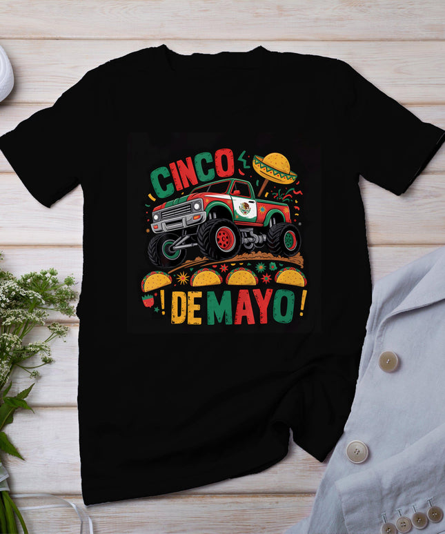 Cinco De Mayo Monster Truck Tacos Kids Men Women Fiesta T-Shirt