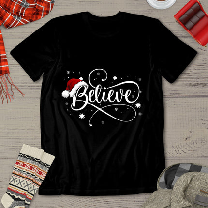 Christmas Shirt - Believe Santa Claus Believe Christmas Kids T-Shirt