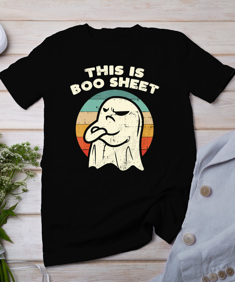This Is Boo Sheet Ghost Retro Halloween Costume Men Women T-Shirt