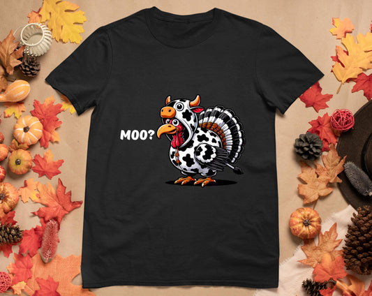 Turkey Moo Funny Thanksgiving T-Shirt