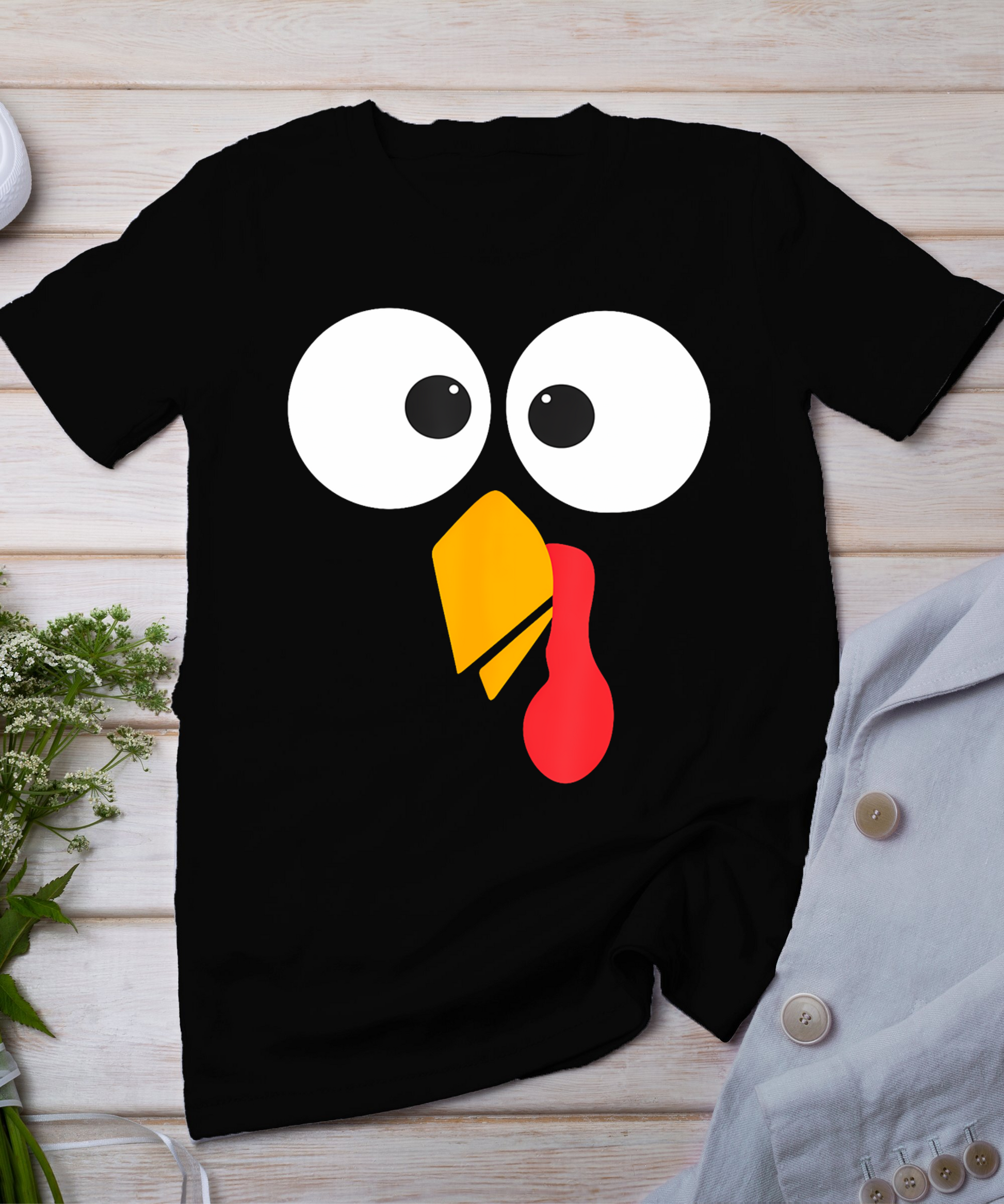 Thanksgiving Turkey Face Matching Family Costume Cute Kids T-Shirt