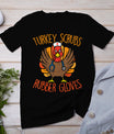 Turkey Scrubs Rubber Gloves Nurse Thanksgiving Fall Women T-Shirt