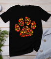 Hello Fall Autumn Leaf Dog Paw Print Pets Puppy Owner T-Shirt