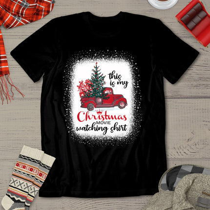 This Is My Christmas Movie Watching Shirt Vintage Red Truck T-Shirt