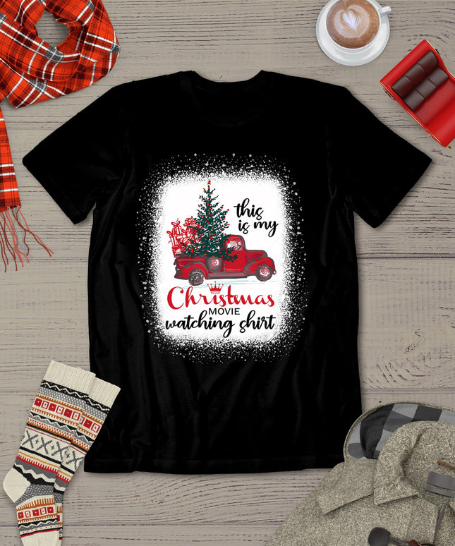 This Is My Christmas Movie Watching Shirt Vintage Red Truck T-Shirt
